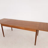 Teak extendable dining table, The Netherlands 1950's