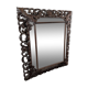 Grand miroir en bois sculpté, style baroque, xixe siècle