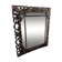 Grand miroir en bois sculpté, style baroque, xixe siècle