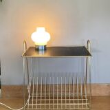 1960s turntable and vinyl shelf or occasional shelf