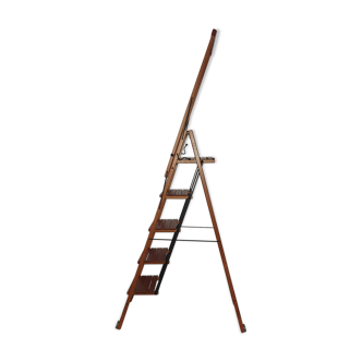 Wooden bookcase ladder