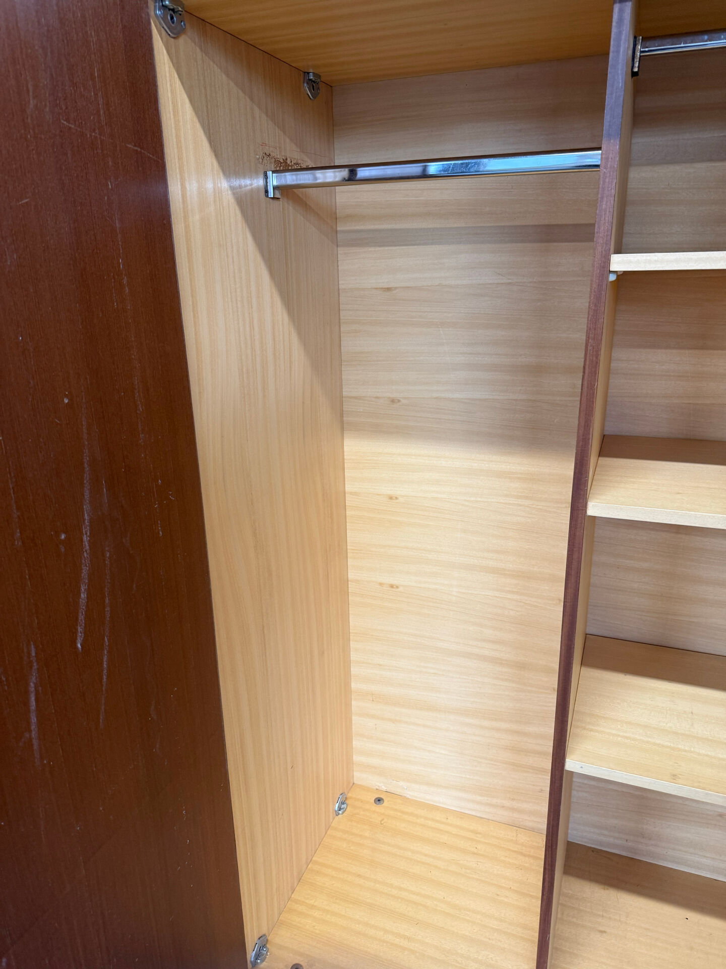 Vintage RVD Belgian Mid-Century Wardrobe — Lacquered Rosewood Veneer &