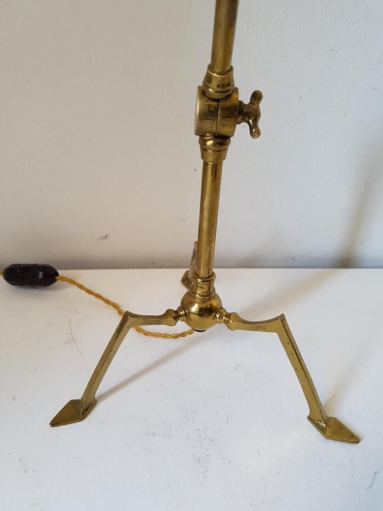 Lampe tripode W. Benson - Art Nouveau