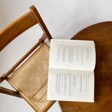 Pair folding chairs caning