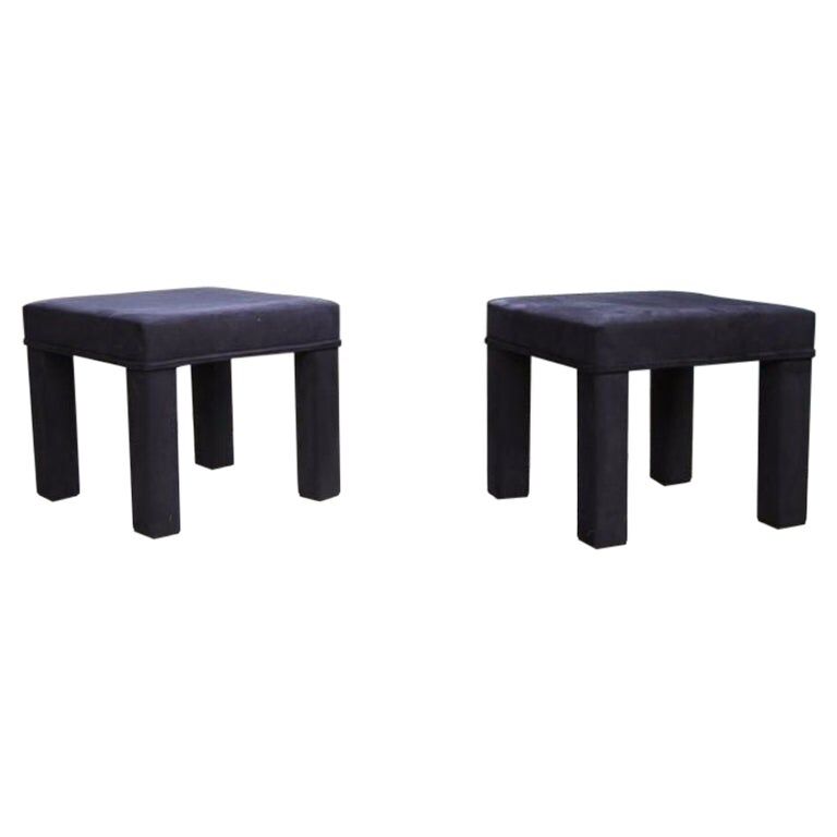 Pair of Parsons poufs, mid-twentieth century