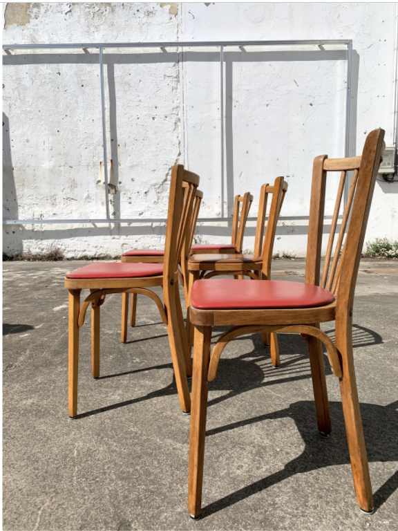 Ensemble de 5 chaises bistrot Baumann n°12