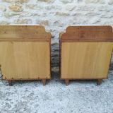 Massive chene and formica bedsides