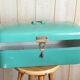 Minth blue enamelled metal box