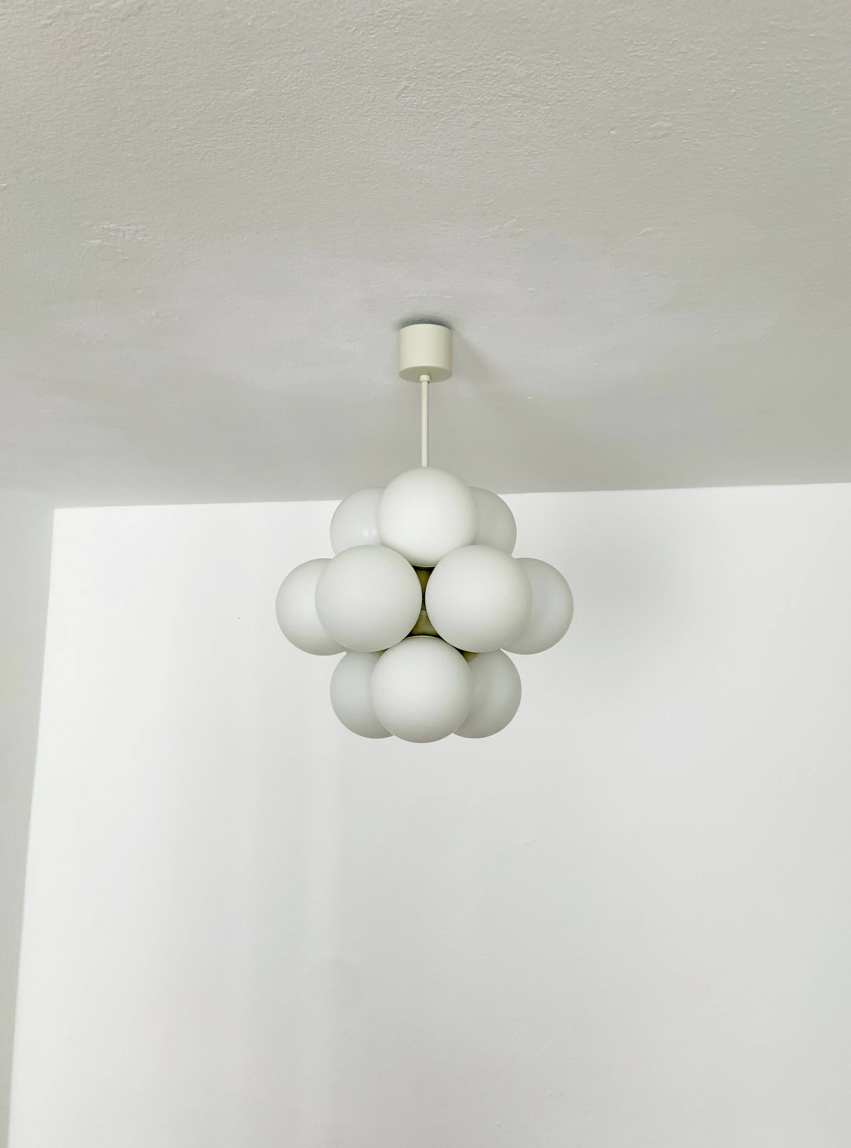Opaline Sputnik Chandelier by Kaiser Leuchten