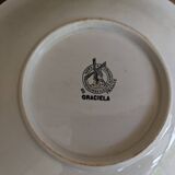 Ancien plat de service rond en céramique Moulin des loups & Hamage modèle Graciela
