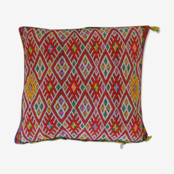 Coussin kilim rouge coussin berbère 42x44 cm