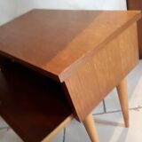 Bedside 60s blond wood