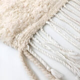 Moroccan Berber carpet blessed ouarain ecru with colorful patterns 255x156cm