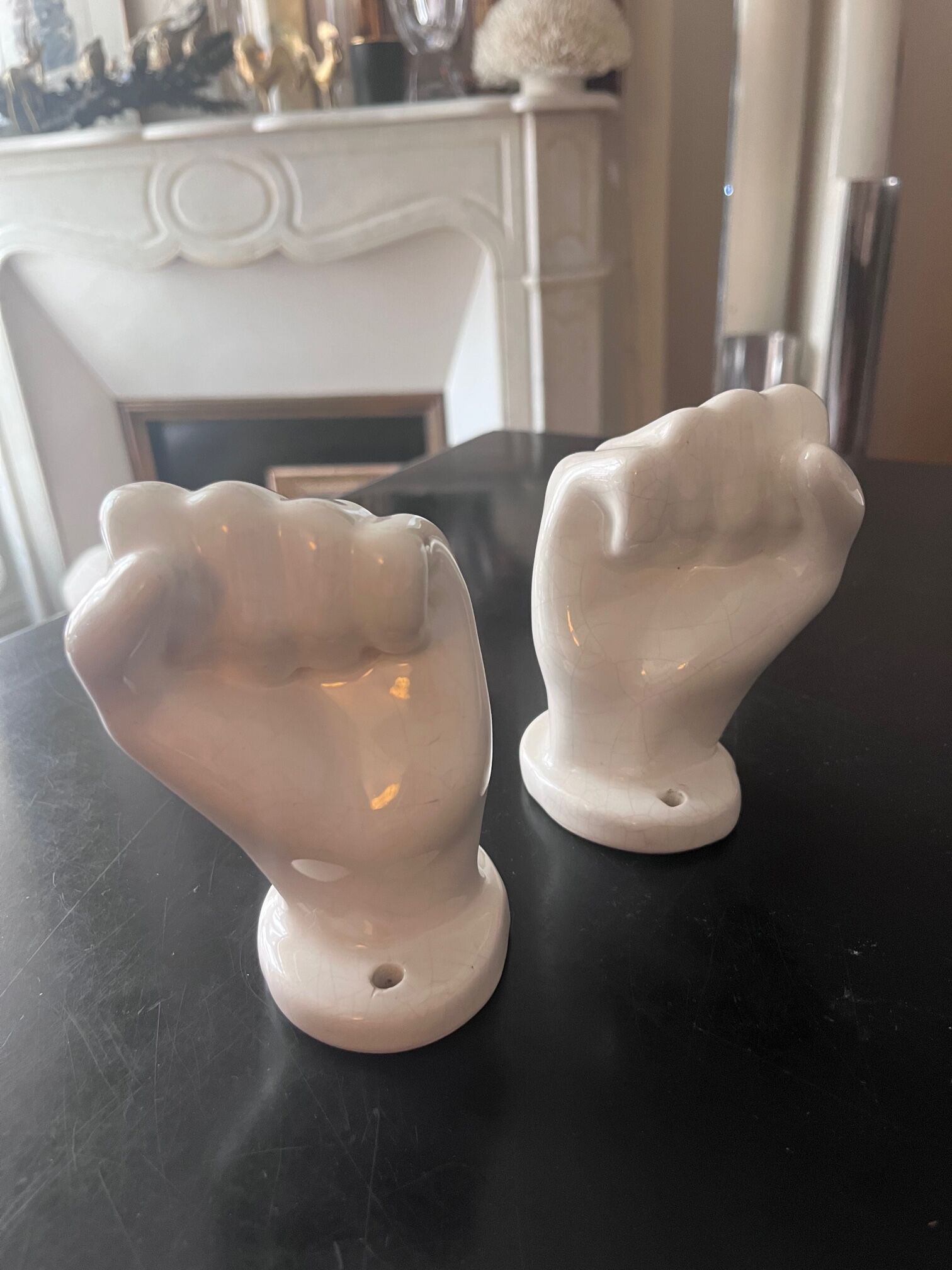 Pair of candle holders