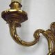 Elegant Vintage French Bronze Double Wall Sconces with Acanthus Leaf Detail