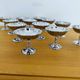 Set of 12 stainless steel bowls from the 1970s.