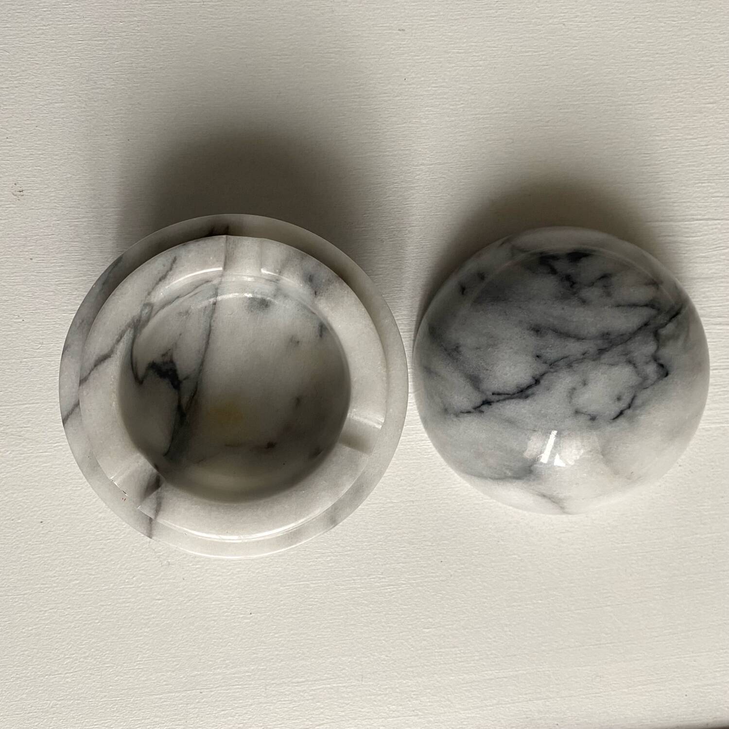 Marble ball ashtray