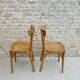 Paire de chaises de bistrot Baumann en bois clair