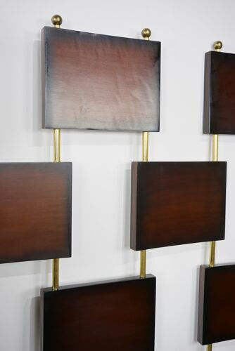Wooden and brass screen