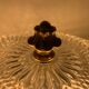 Old ceiling lamp gold metal and globe glass decor of diamond tips limburg