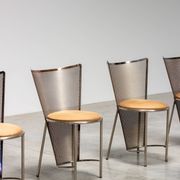 Frans Van Praet ensemble de quatre chaises Sevilla postmoderne 1990