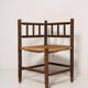 Provincial antique bobbin corner chair from the mid-century, France, 1940s.
