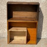 Vintage oak geometric drawer floor