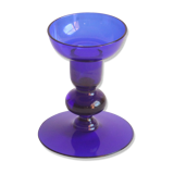 Cobalt blue scandinavian style candle stick, 1960s.