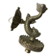 Art Deco style fish wall light in silver metal