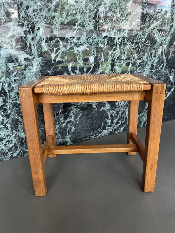 Tabouret paillé Maison Regain, circa 1970
