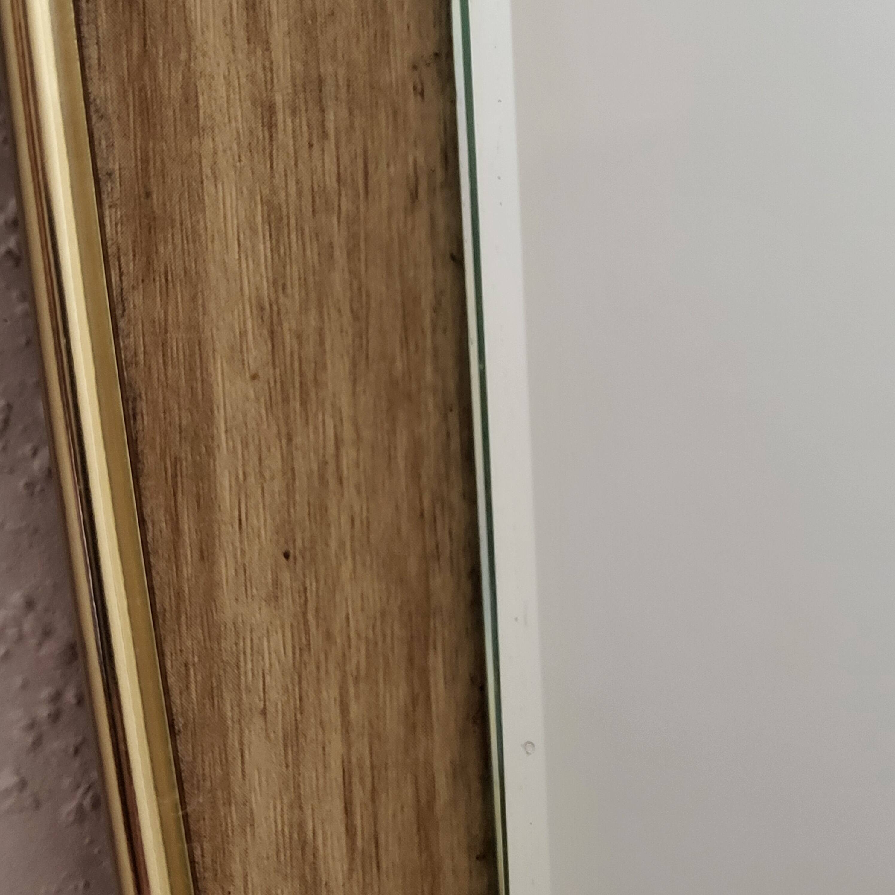 Miroir scandinave en formica et verre biseauté, 1950,60