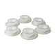 White opaline coffee service 6 cups and 6 under cups - Arcopal