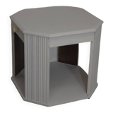 Art Deco side table repainted in "stormy" grey white