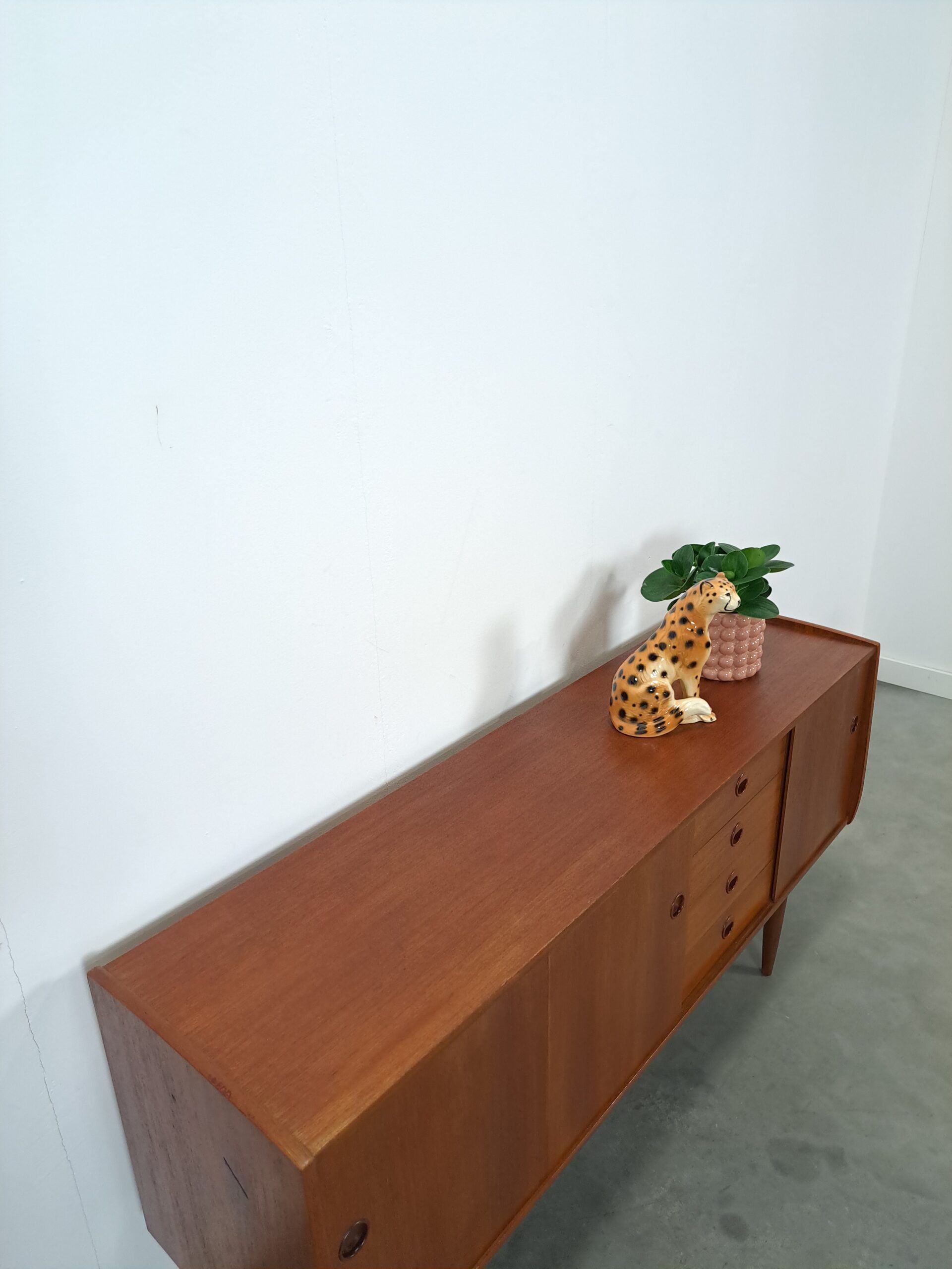 Teak veneer sideboard with drawers from Sweden