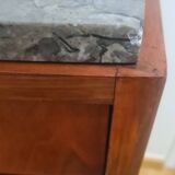 Art Deco side table in wood and marble – 1930s – bedside table
