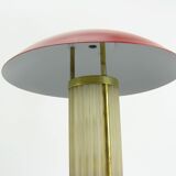 Art deco mushroom lamp made of glass, restored