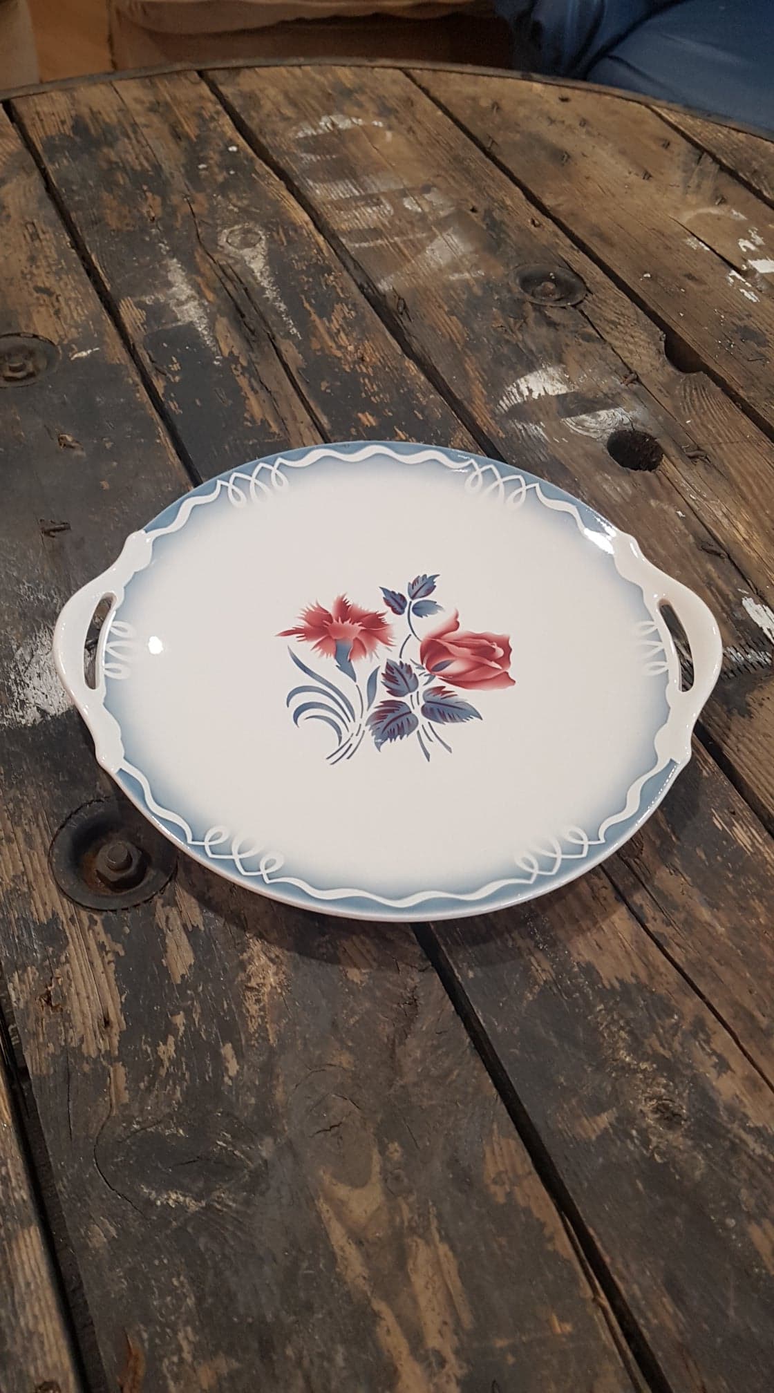 Digoin Sarreguemines marinette style pie dish