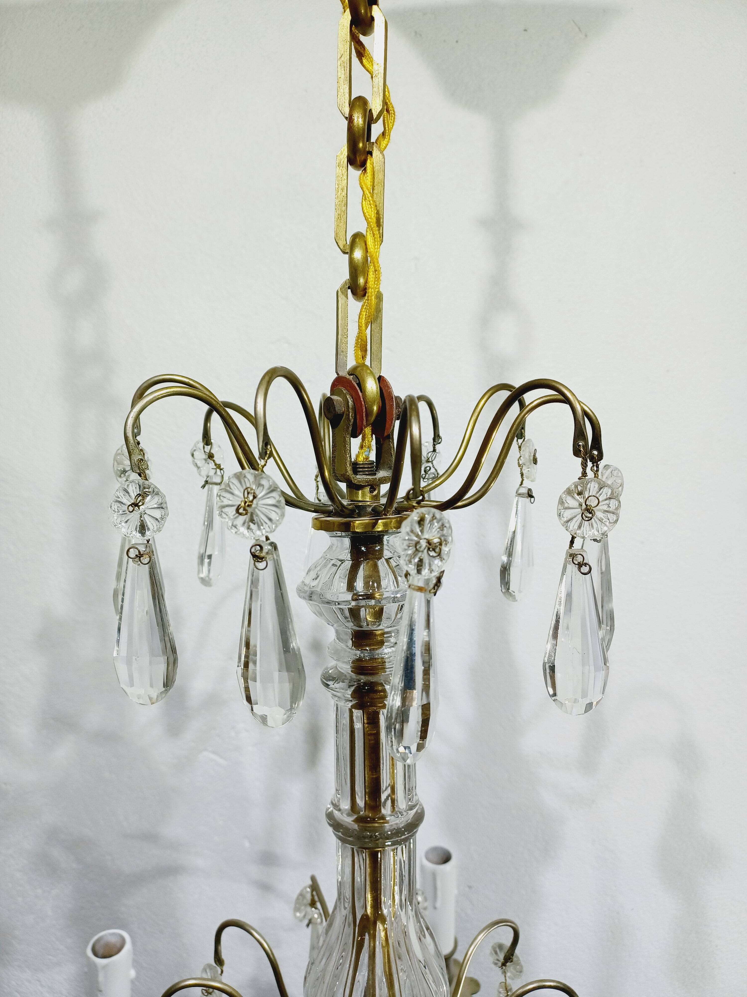 5-light crystal chandelier