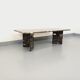 Vintage rectangular coffee table in black marble and smoked glass from the 1970s.