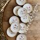 Set of 10 vintage dessert plates - Moulin des Loups