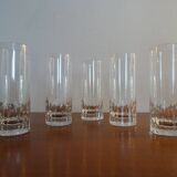 5 verres orangeade anciens cristal baccarat modèle cassino - 15,5 cm