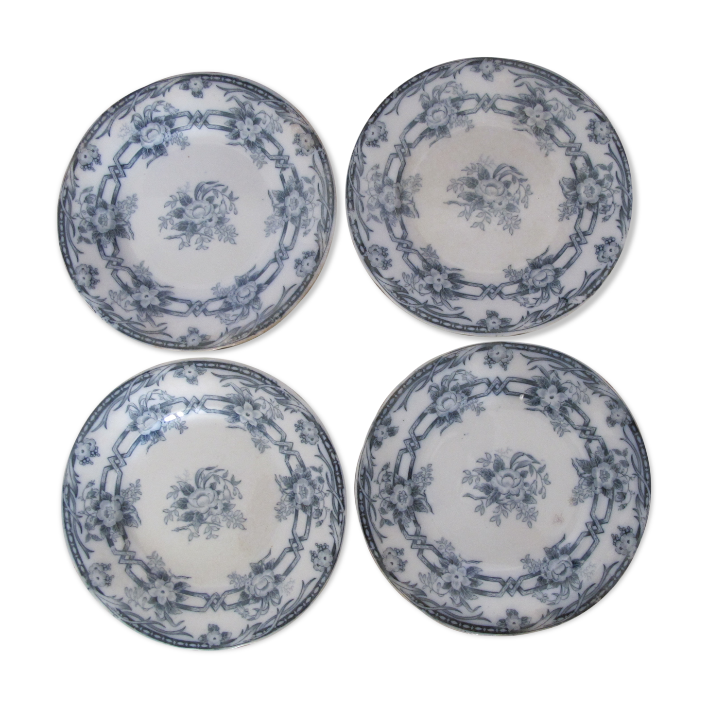 4 plates of Sarreguemines, model "Ceres"