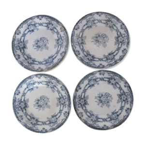 4 assiettes de sarreguemines,