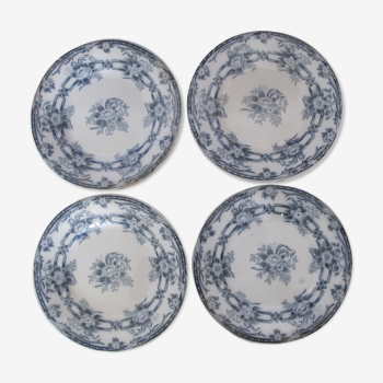 4 plates of Sarreguemines, model "Ceres"