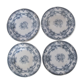 4 assiettes de Sarreguemines, modèle « Cérès »