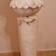 Spanish alabaster sculpted pedestal Decorative pedestal 20th century 66 cm