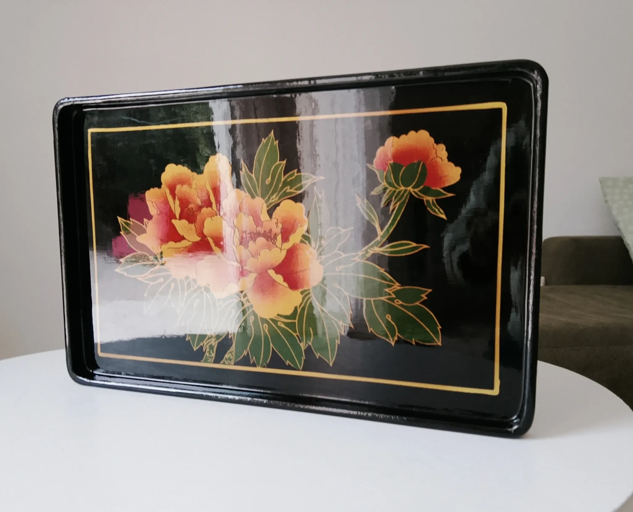 Vintage service platter in Japanese style from the 70s/80s.