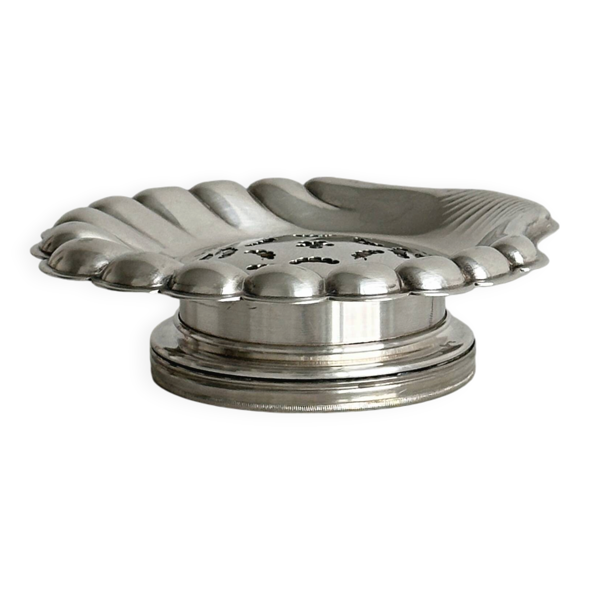 Silver-plated butter dish