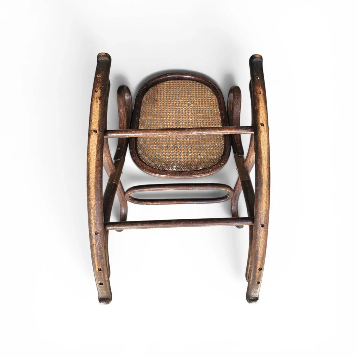 Bentwood & Cane Model 7001 Footrest by Michael Thonet for Thonet / 1930s