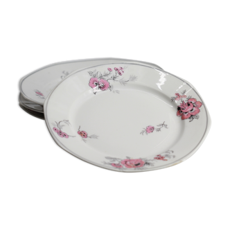 Lot de 4 assiettes en porcelaine de Limoges